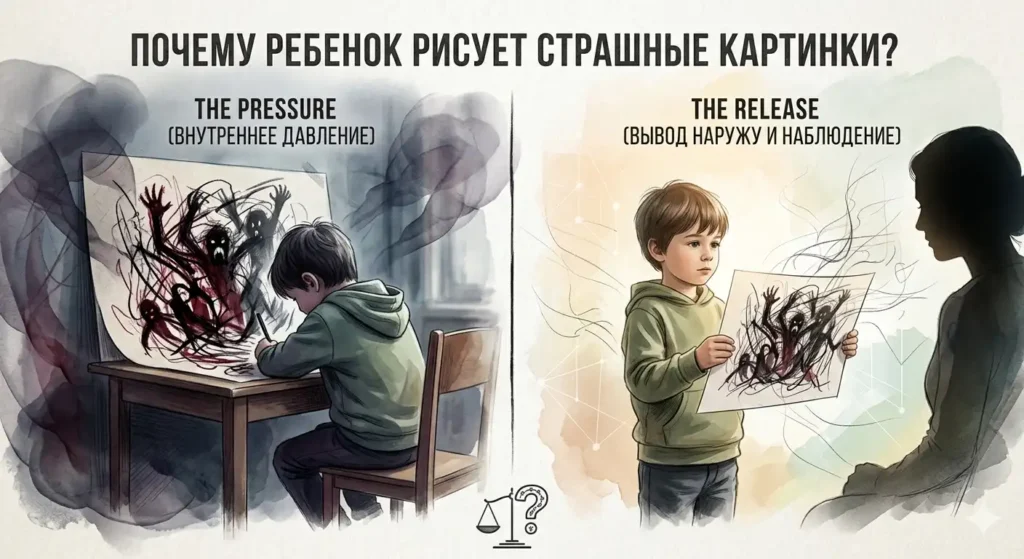 Почему ребенок рисует страшные картинки?